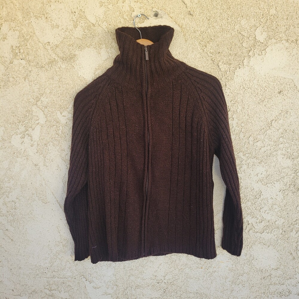 Carolyn Taylor for By Design Essentials Brown Knit Pullover Sweater Top Medium